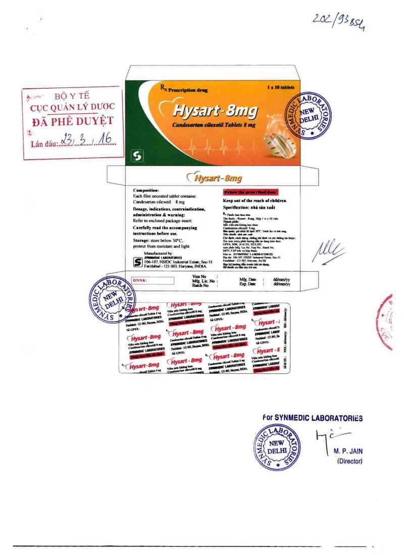 thông tin, cách dùng, giá thuốc Hysart-8mg - ảnh 0