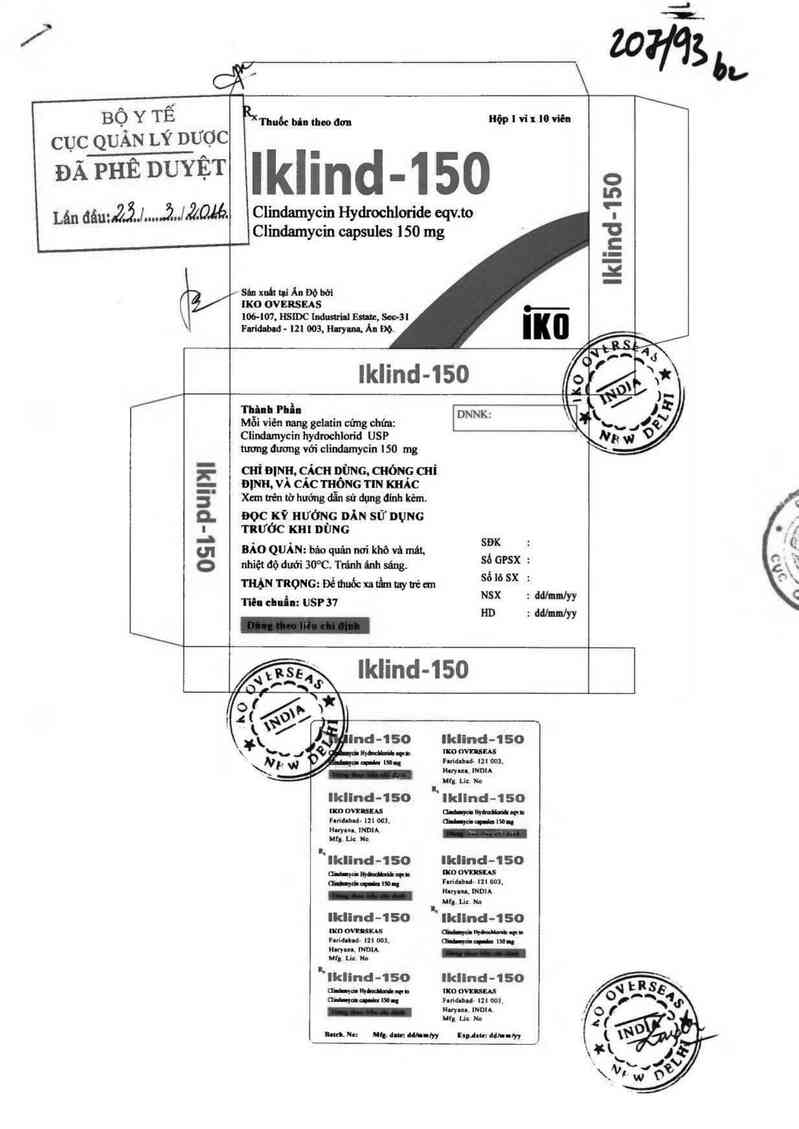 thông tin, cách dùng, giá thuốc Iklind-150 - ảnh 0