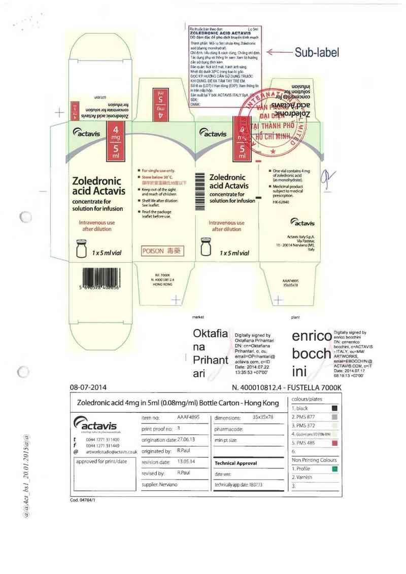 thông tin, cách dùng, giá thuốc Zoledronic acid Actavis 4mg/5ml - ảnh 3