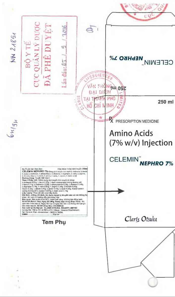 thông tin, cách dùng, giá thuốc Celemin Nephro 7% - ảnh 0