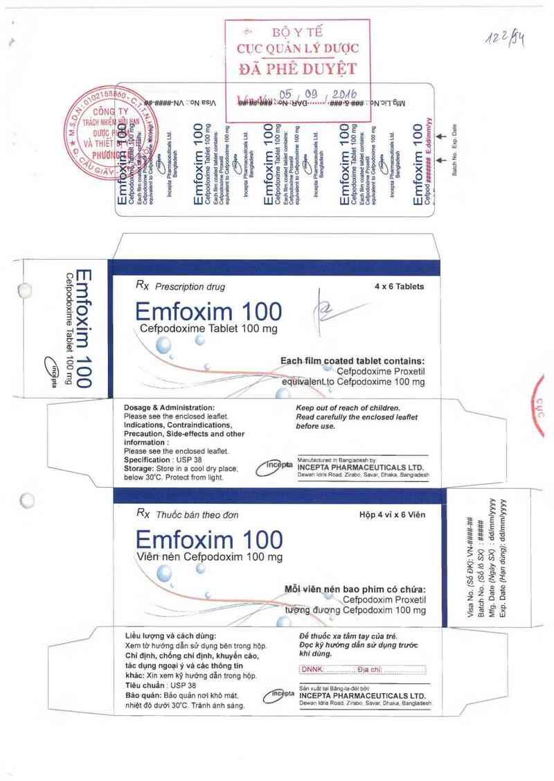 thông tin, cách dùng, giá thuốc Emfoxim 100 - ảnh 0