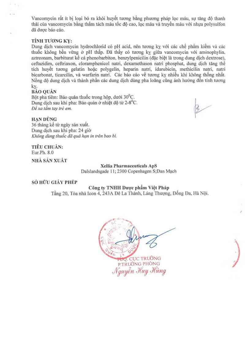 thông tin, cách dùng, giá thuốc Vancomycin hydrochloride for infusion - ảnh 6