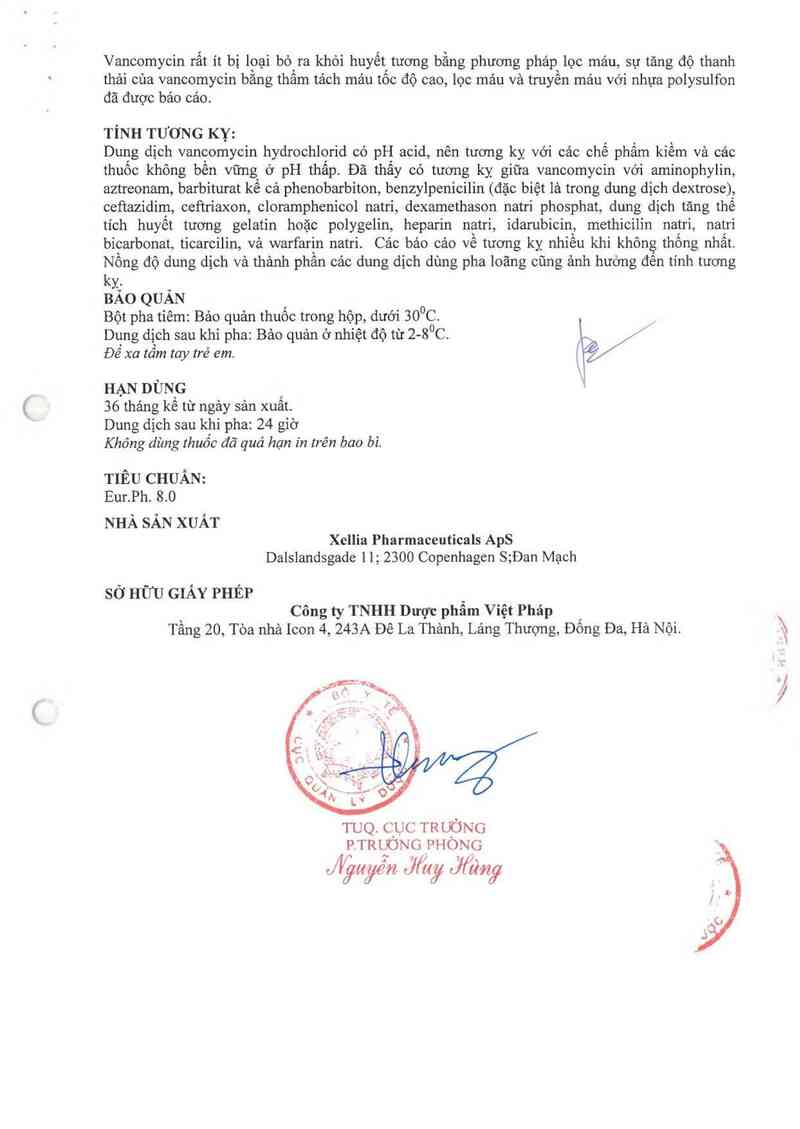 thông tin, cách dùng, giá thuốc Vancomycin hydrochloride for infusion - ảnh 6