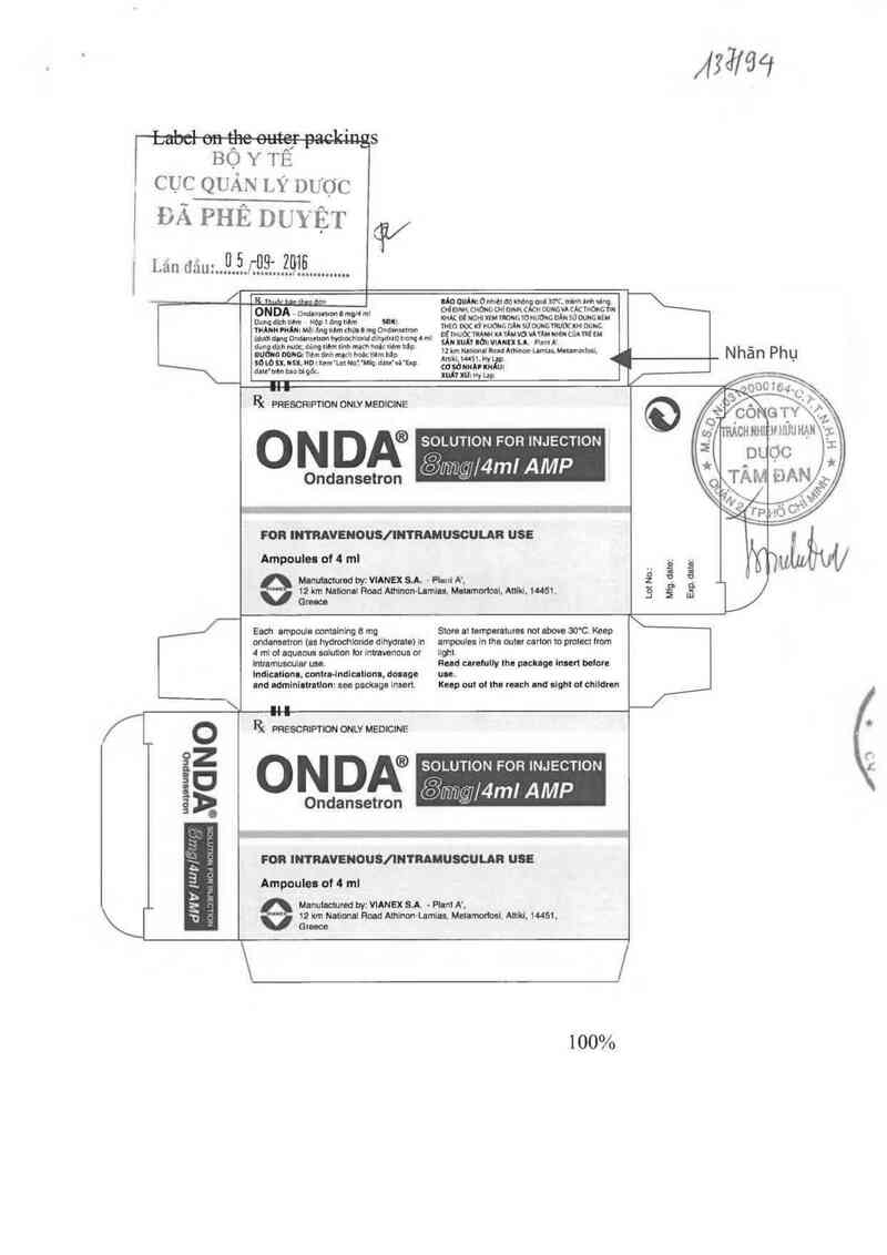 thông tin, cách dùng, giá thuốc ONDA - ảnh 0