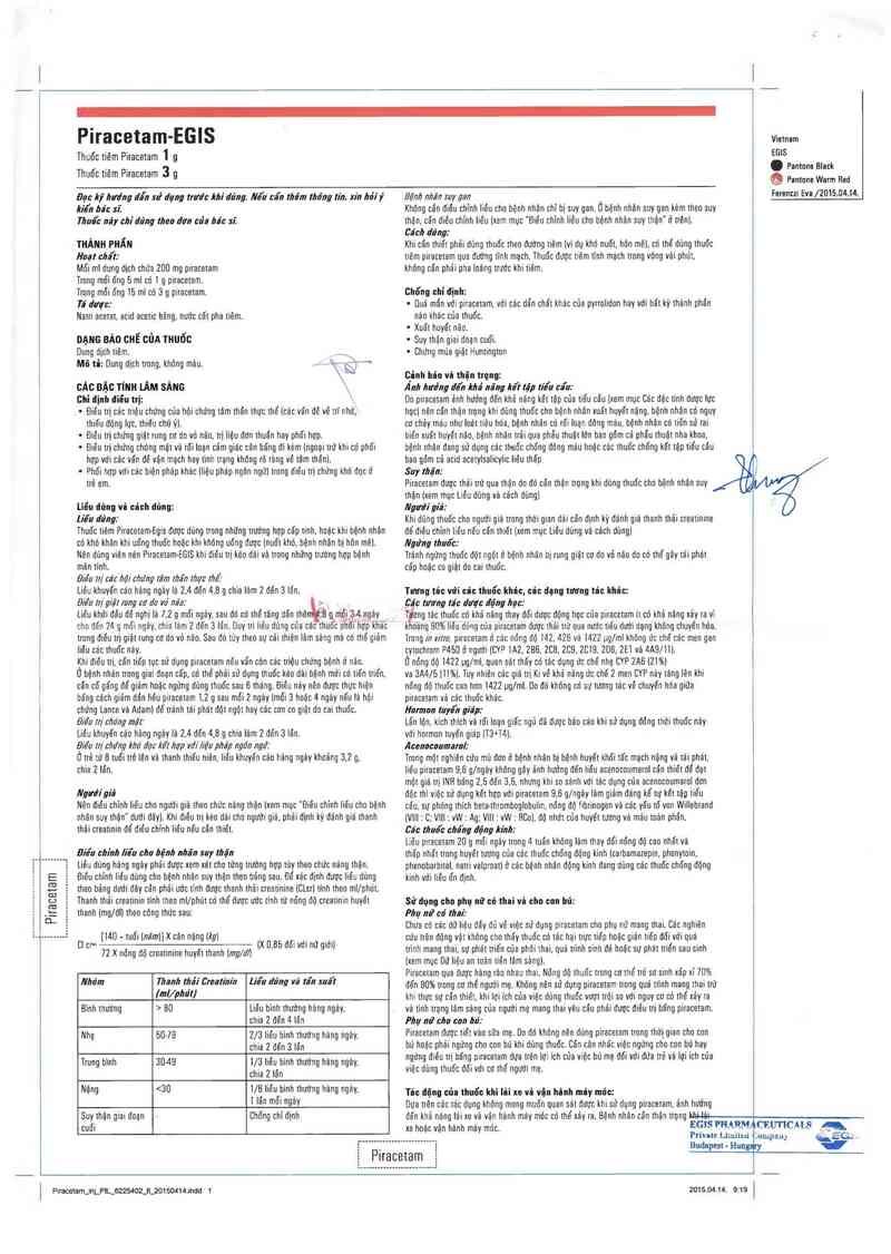 thông tin, cách dùng, giá thuốc Piracetam-Egis - ảnh 3