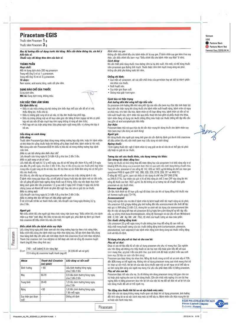 thông tin, cách dùng, giá thuốc Piracetam-Egis - ảnh 2