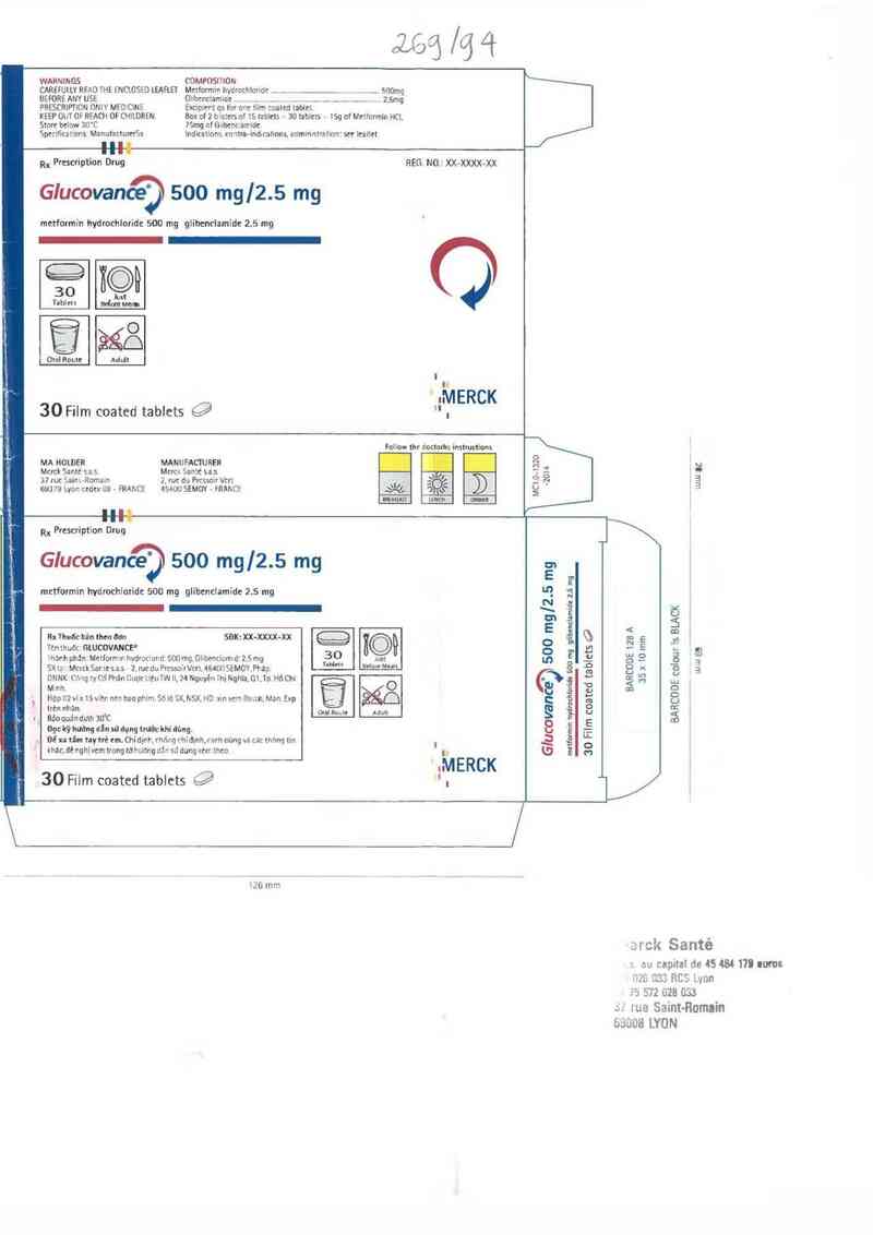 thông tin, cách dùng, giá thuốc Glucovance 500mg/2,5mg - ảnh 1