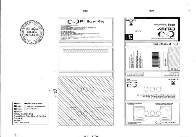 thông tin, cách dùng, giá thuốc Priligy 30 mg - ảnh 1