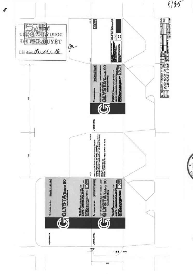 thông tin, cách dùng, giá thuốc Glysta Tablets 90 - ảnh 0