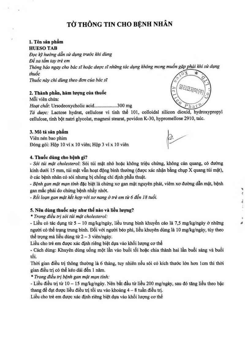 thông tin, cách dùng, giá thuốc Hueso Tab - ảnh 8