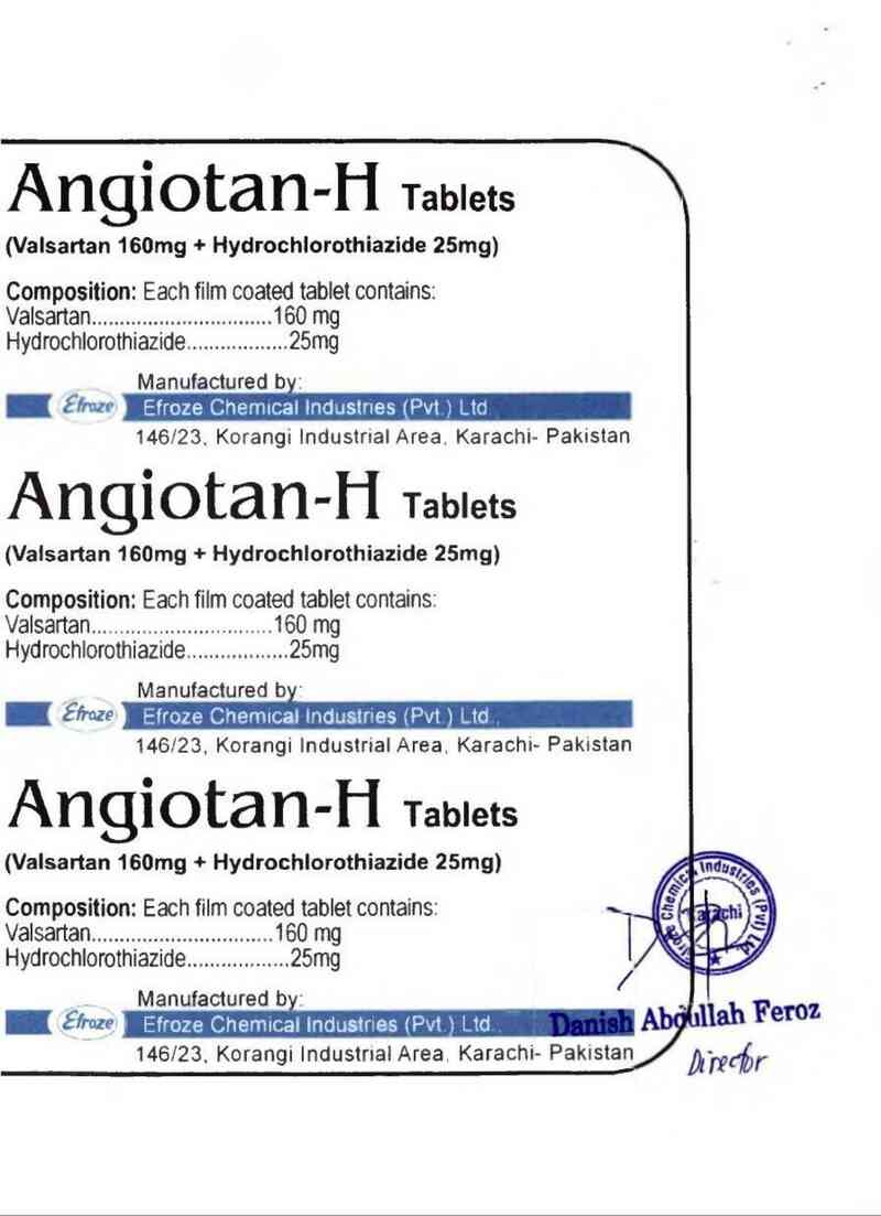 thông tin, cách dùng, giá thuốc Angiotan-H-Tablets - ảnh 2