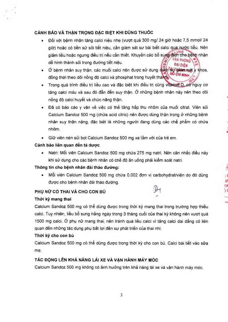 thông tin, cách dùng, giá thuốc Calcium Sandoz 500mg - ảnh 4