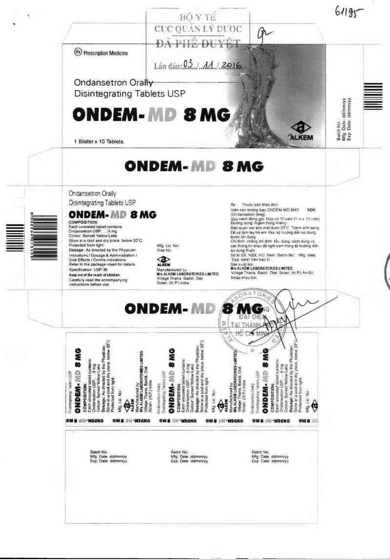 thông tin, cách dùng, giá thuốc Ondem-MD 8 mg - ảnh 0