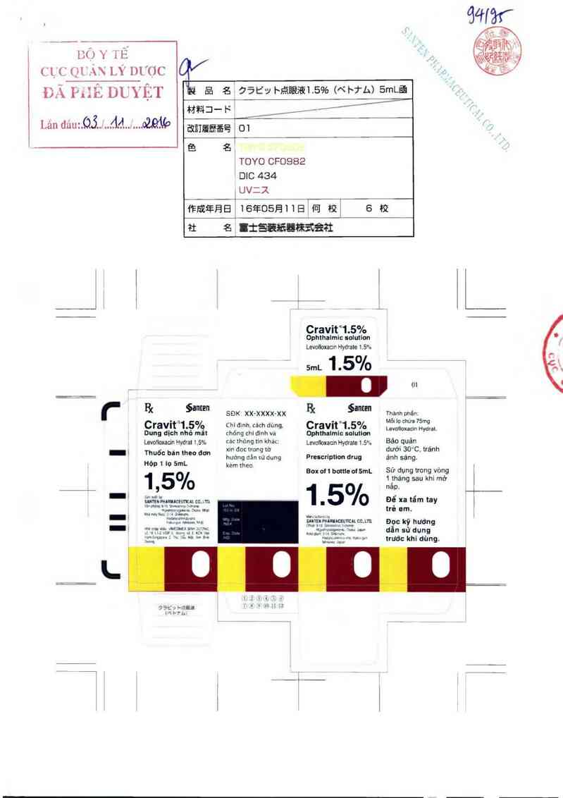 thông tin, cách dùng, giá thuốc Cravit 1.5% - ảnh 0