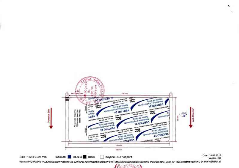 thông tin, cách dùng, giá thuốc Vertiko 24 - ảnh 1