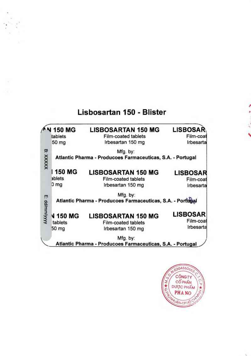 thông tin, cách dùng, giá thuốc Lisbosartan 150mg - ảnh 1