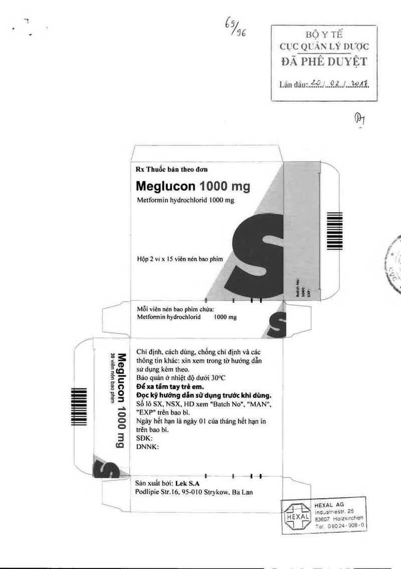 thông tin, cách dùng, giá thuốc Meglucon 1000 - ảnh 0