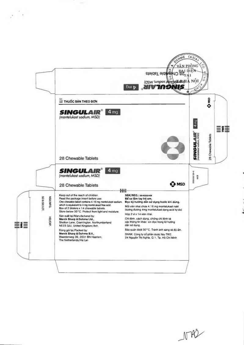 thông tin, cách dùng, giá thuốc Singulair 4mg - ảnh 2