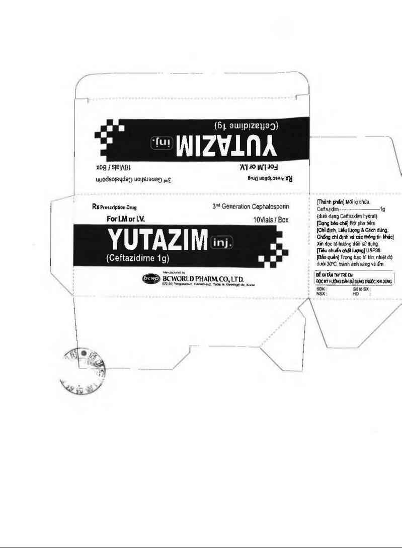 thông tin, cách dùng, giá thuốc Yutazim Inj. - ảnh 0