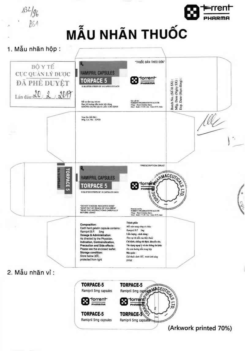 thông tin, cách dùng, giá thuốc Torpace-5 - ảnh 0