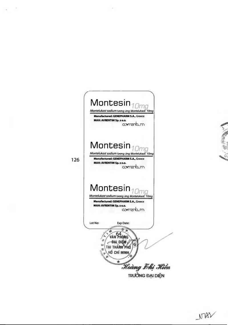 thông tin, cách dùng, giá thuốc Montesin 10mg - ảnh 1