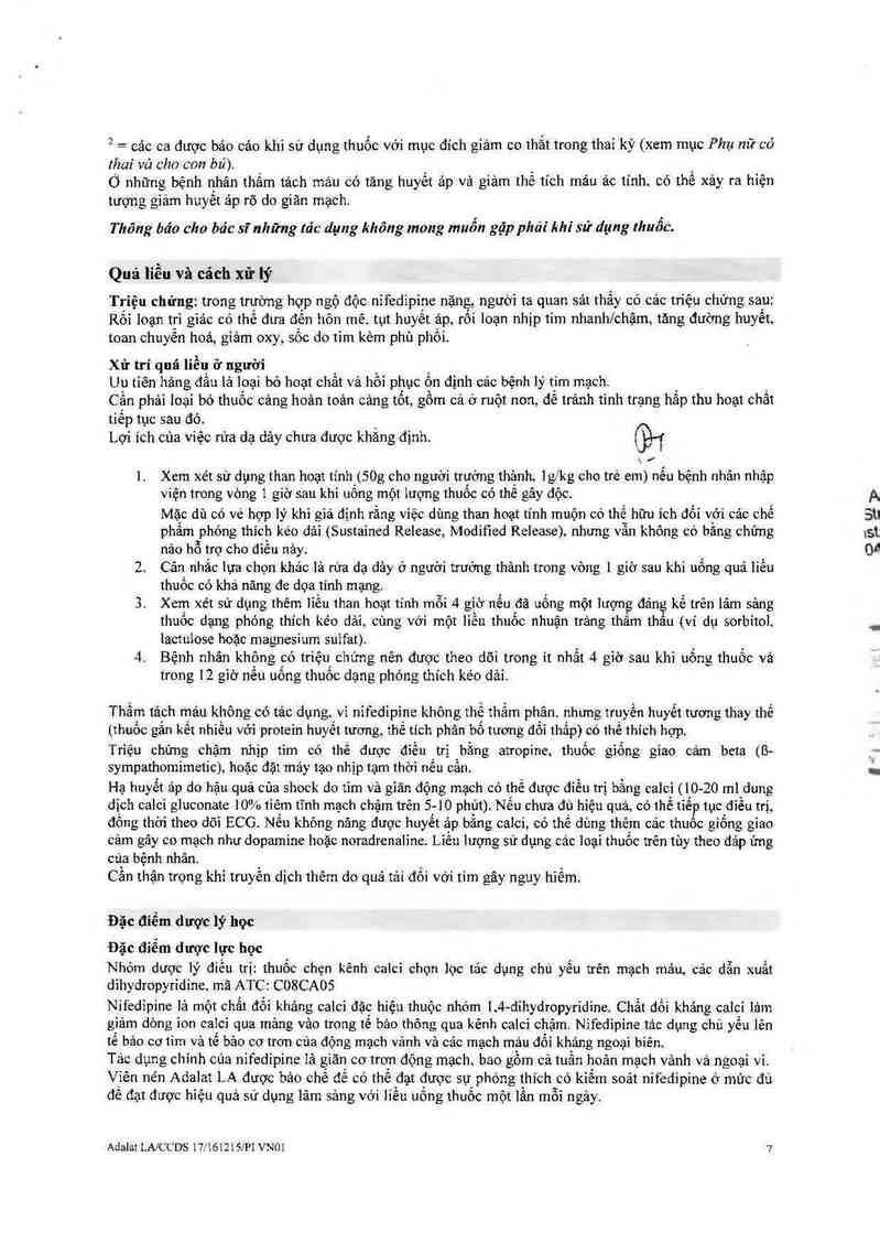 thông tin, cách dùng, giá thuốc Adalat LA 30mg - ảnh 8