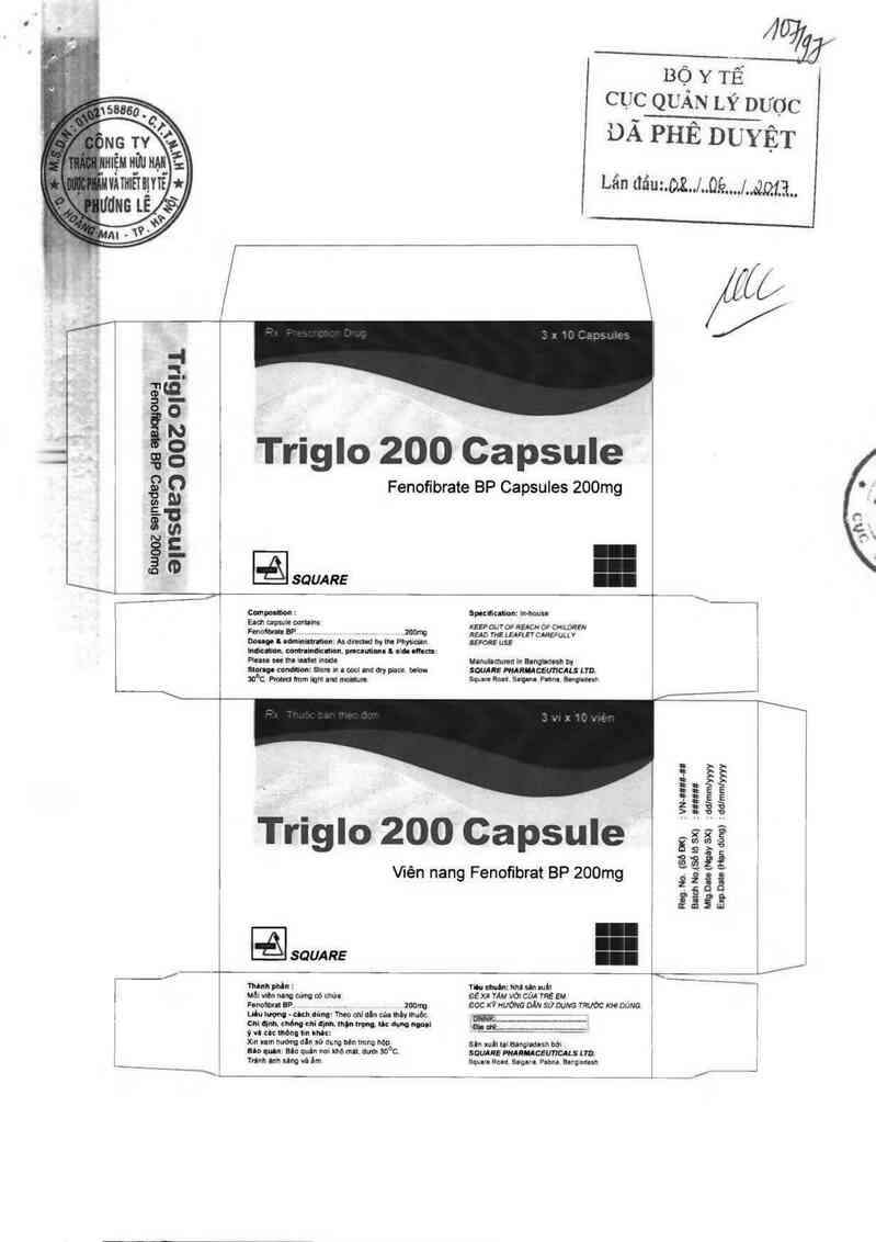 thông tin, cách dùng, giá thuốc Triglo 200 capsule - ảnh 0