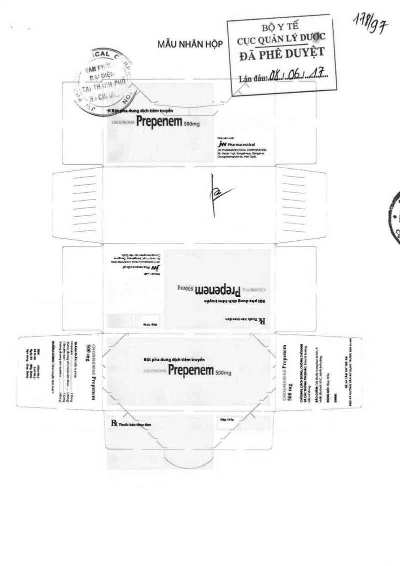 thông tin, cách dùng, giá thuốc Choongwae Prepenem  500mg - ảnh 0