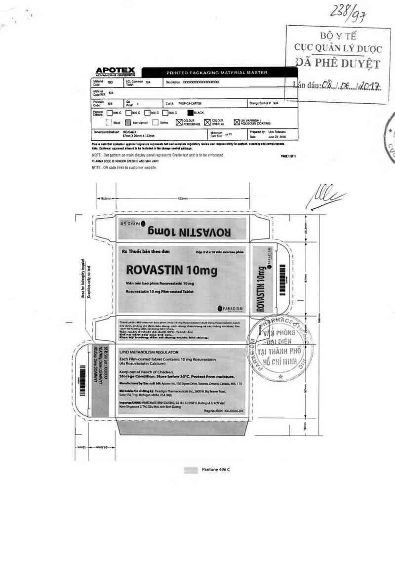 thông tin, cách dùng, giá thuốc Rovastin 10mg - ảnh 0