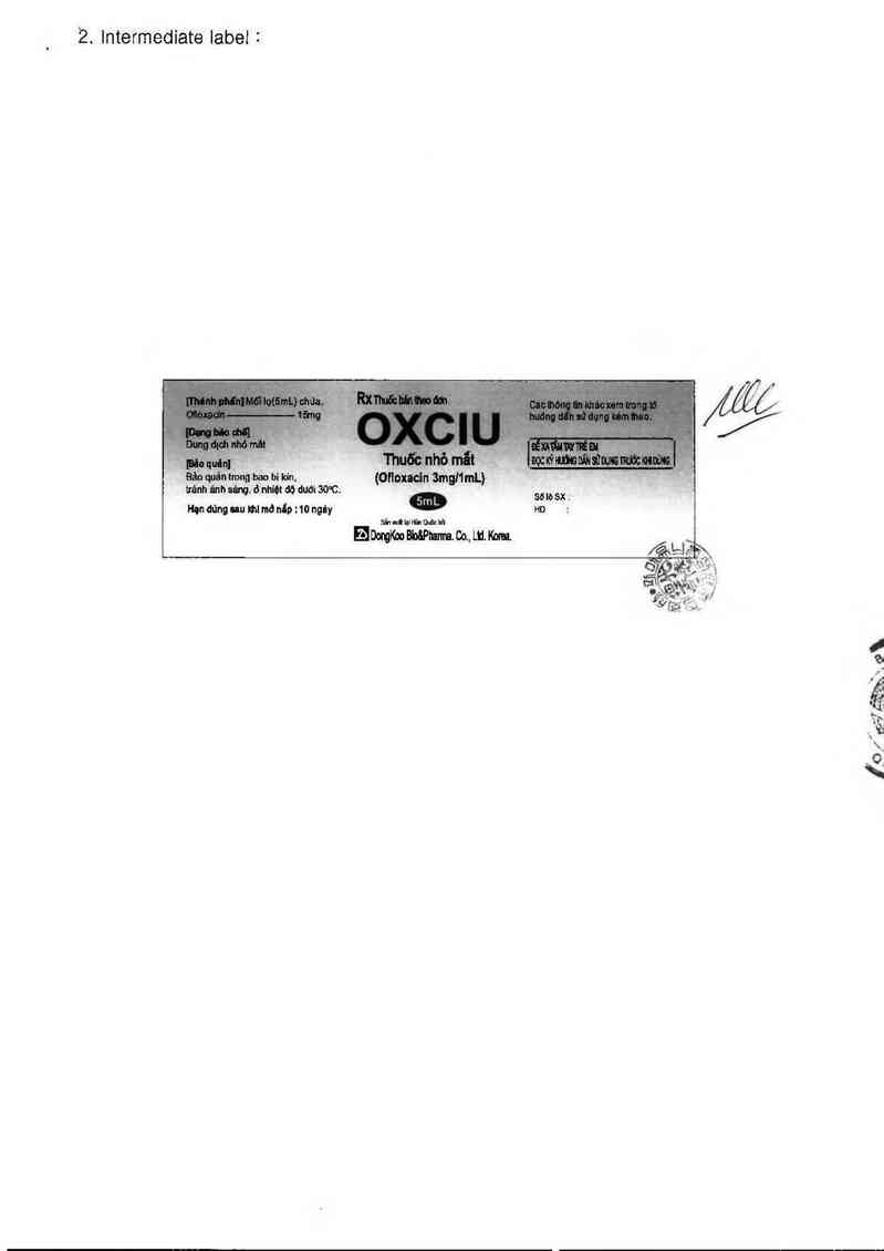 thông tin, cách dùng, giá thuốc Oxciu Ophthalmic Solution - ảnh 0