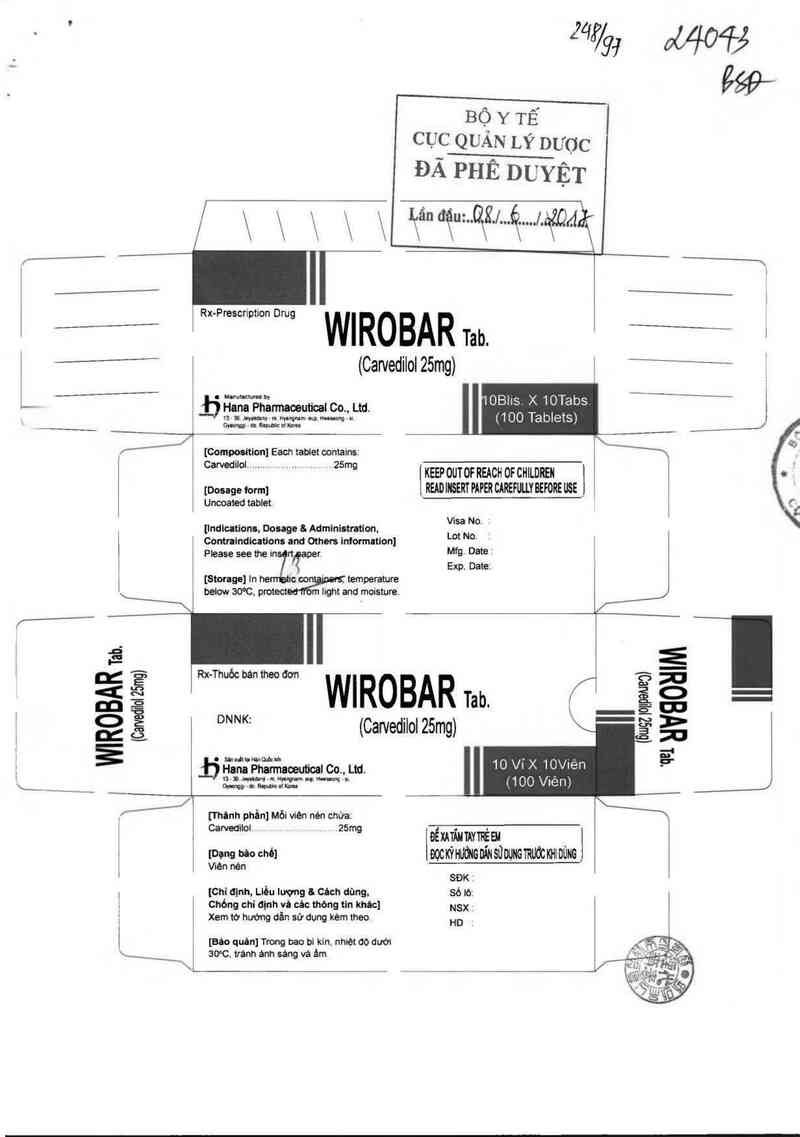 thông tin, cách dùng, giá thuốc Wirobar Tab. - ảnh 0