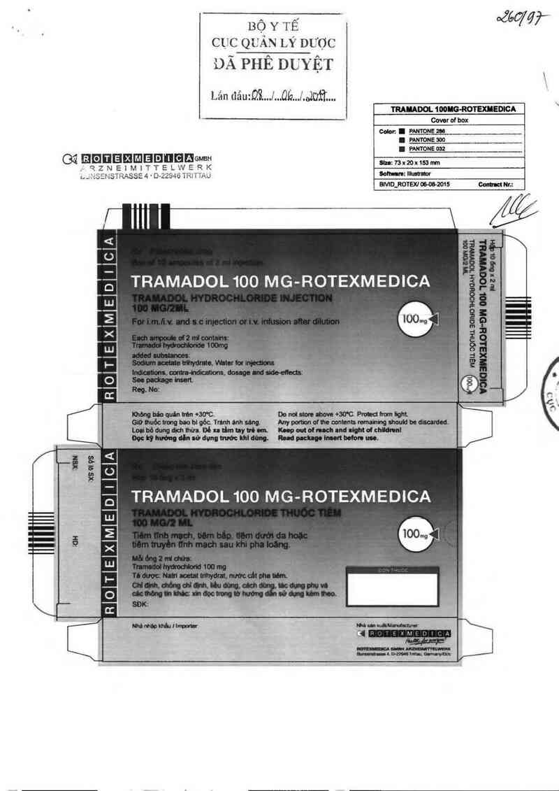 thông tin, cách dùng, giá thuốc Tramadol 100mg-Rotexmedica - ảnh 0