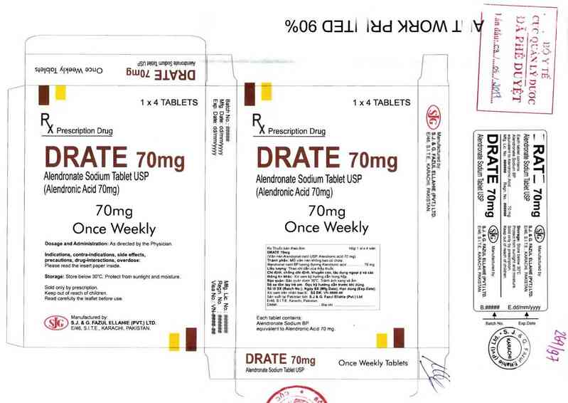 thông tin, cách dùng, giá thuốc Drate 70mg - ảnh 0