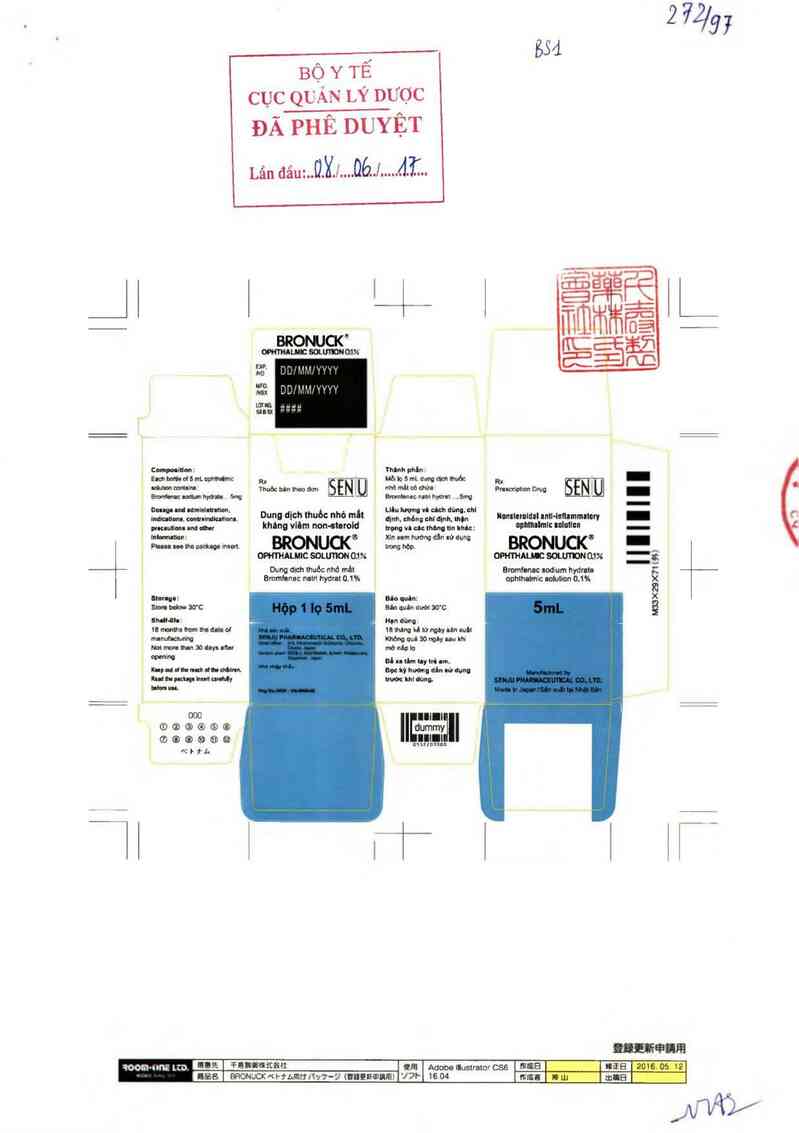 thông tin, cách dùng, giá thuốc Bronuck ophthalmic solution 0.1% - ảnh 0