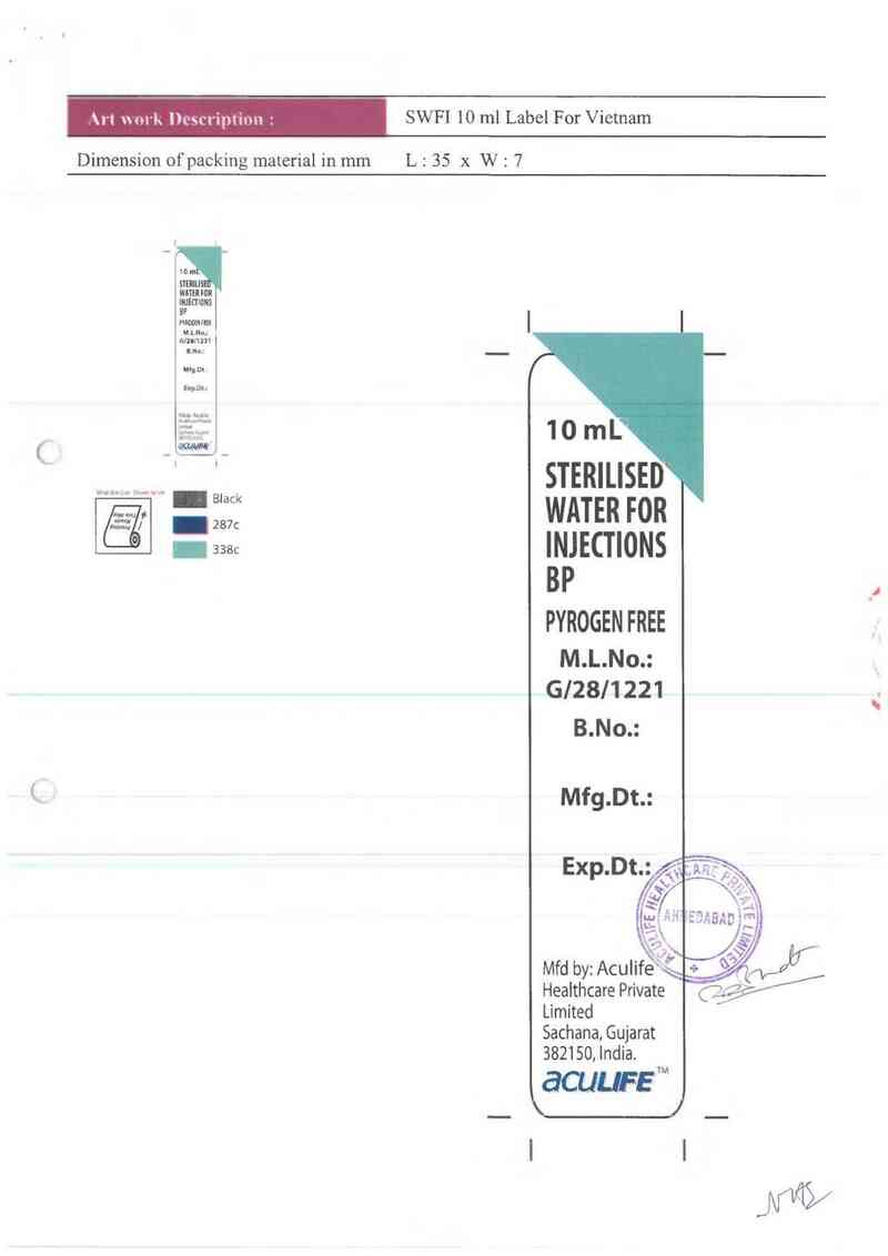 thông tin, cách dùng, giá thuốc Sterilised water for injection BP - ảnh 1