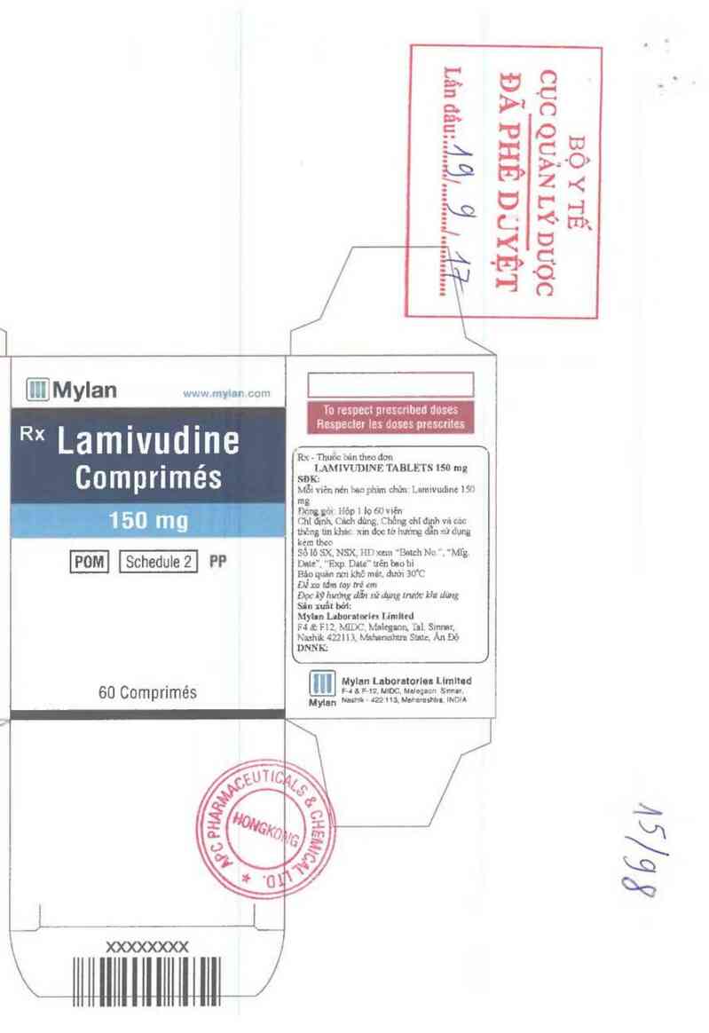 thông tin, cách dùng, giá thuốc Lamivudine Tablets 150mg - ảnh 1