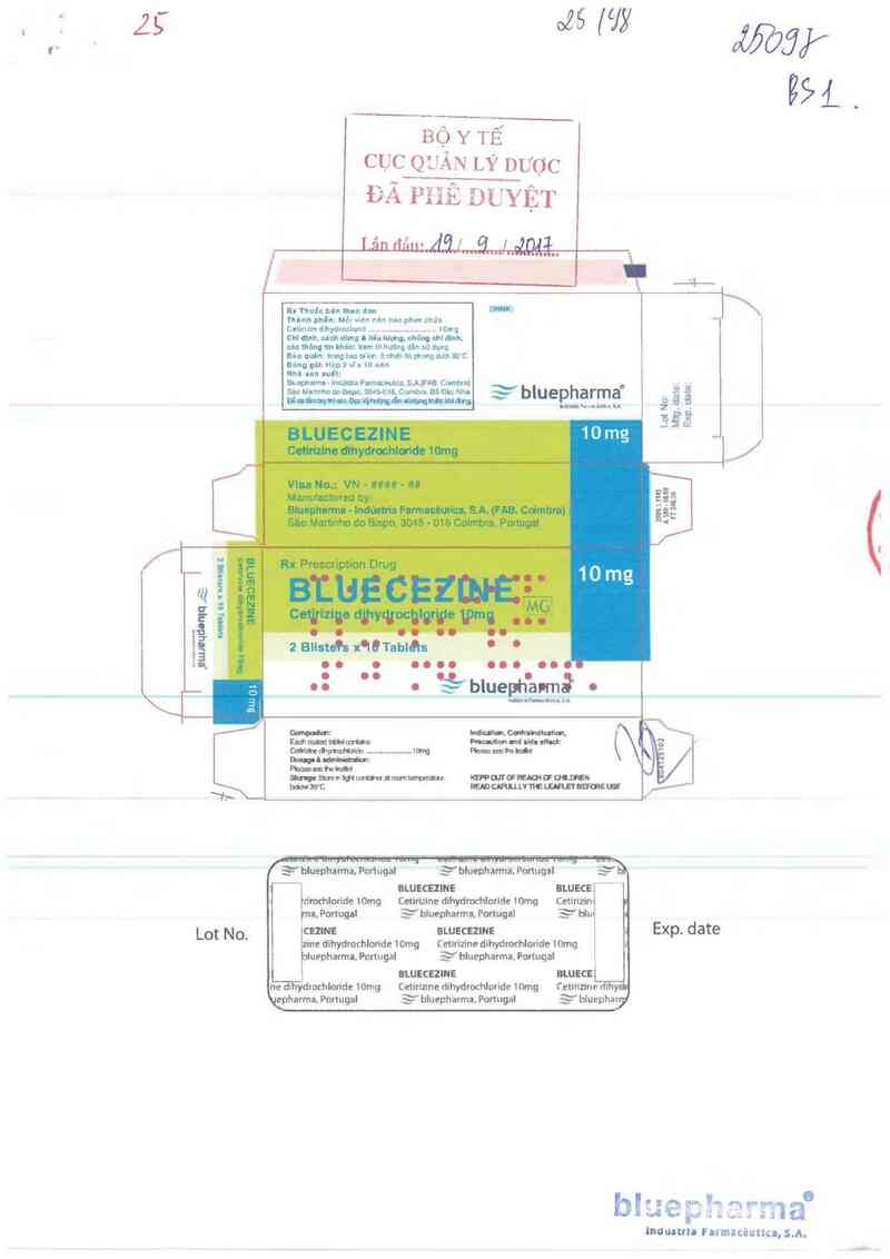 thông tin, cách dùng, giá thuốc Bluecezine - ảnh 0