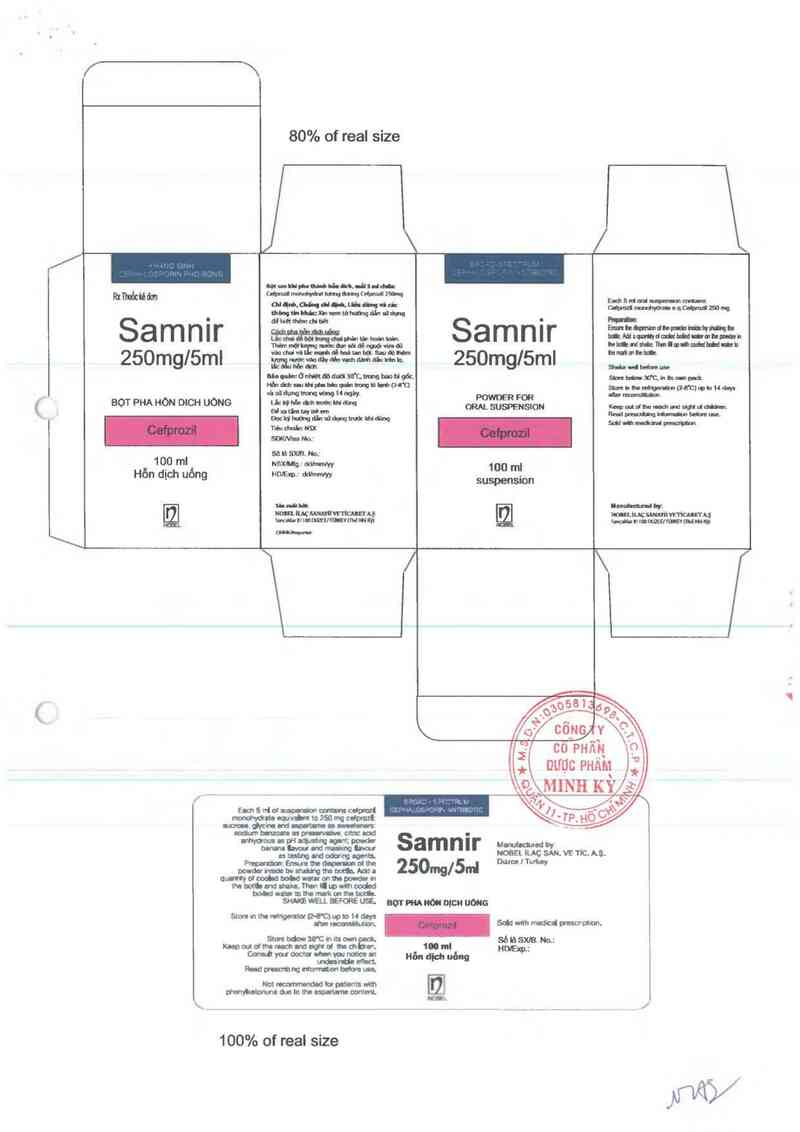 thông tin, cách dùng, giá thuốc Samnir 250mg/5ml - ảnh 1