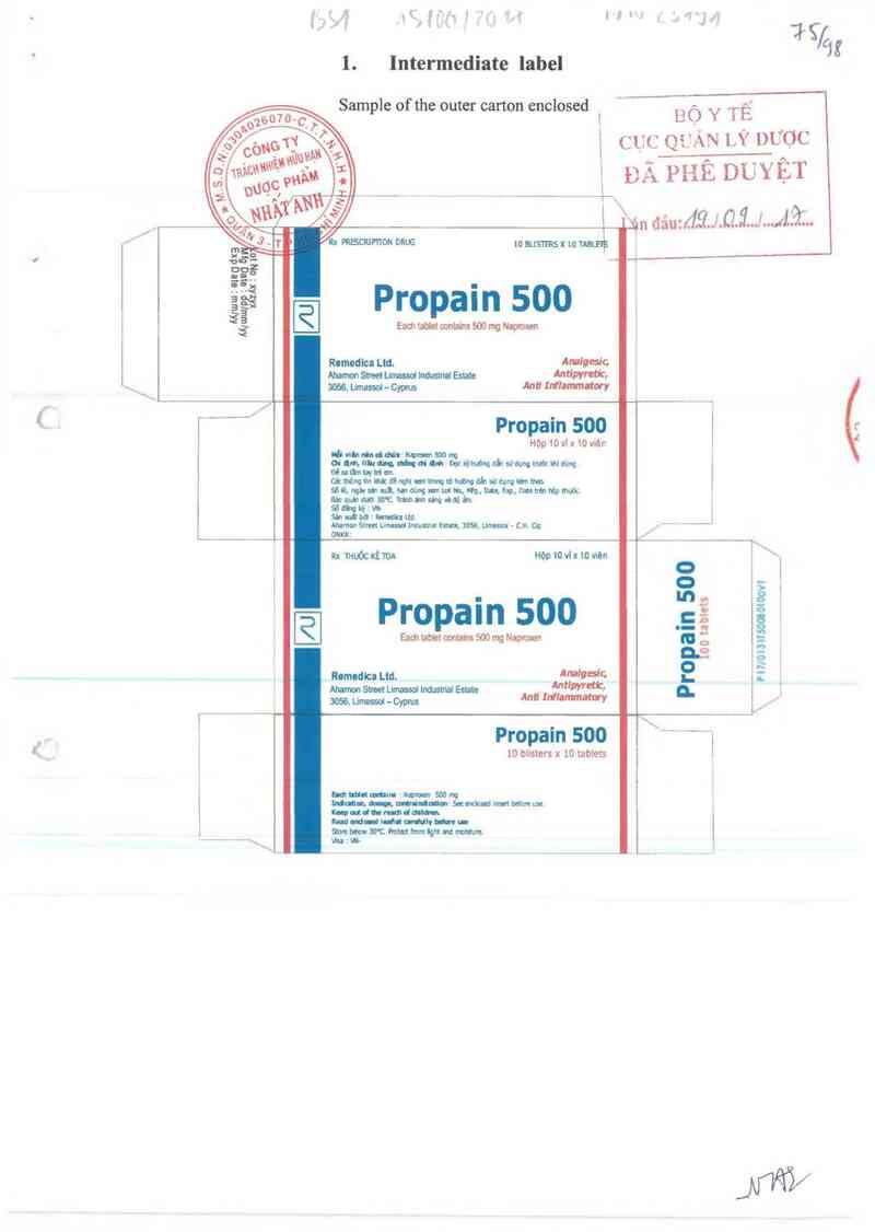 thông tin, cách dùng, giá thuốc Propain - ảnh 0