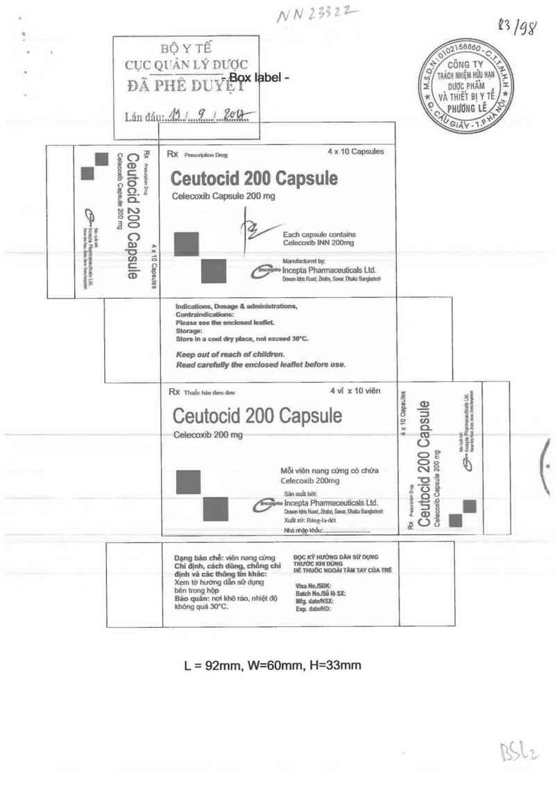 thông tin, cách dùng, giá thuốc Ceutocid 200 Capsule - ảnh 0