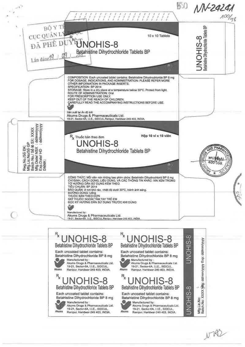 thông tin, cách dùng, giá thuốc Unohis-8 - ảnh 0