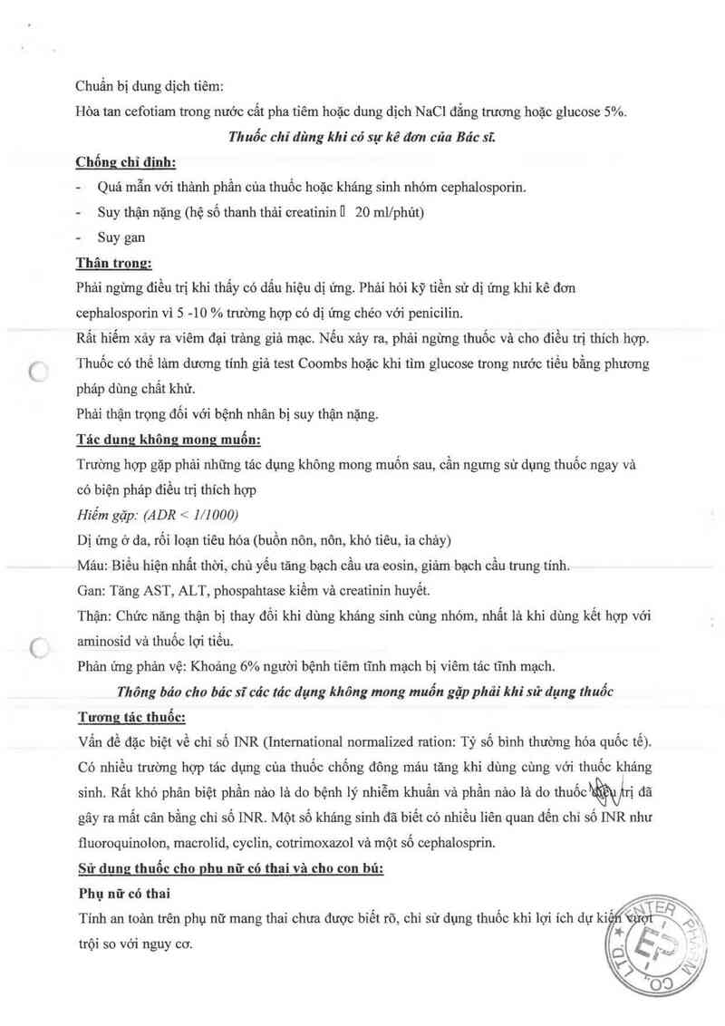 thông tin, cách dùng, giá thuốc Cefopess 0,5g Inj. - ảnh 5