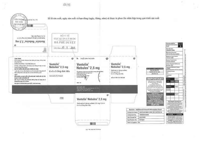 thông tin, cách dùng, giá thuốc Ventolin Nebules - ảnh 0