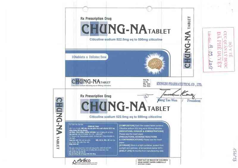 thông tin, cách dùng, giá thuốc Chung-na tablet - ảnh 0