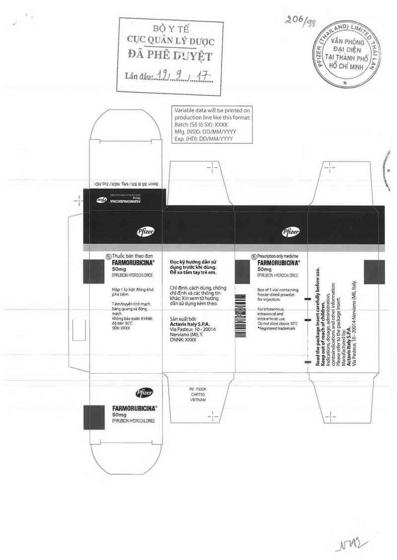 thông tin, cách dùng, giá thuốc Farmorubicina - ảnh 0
