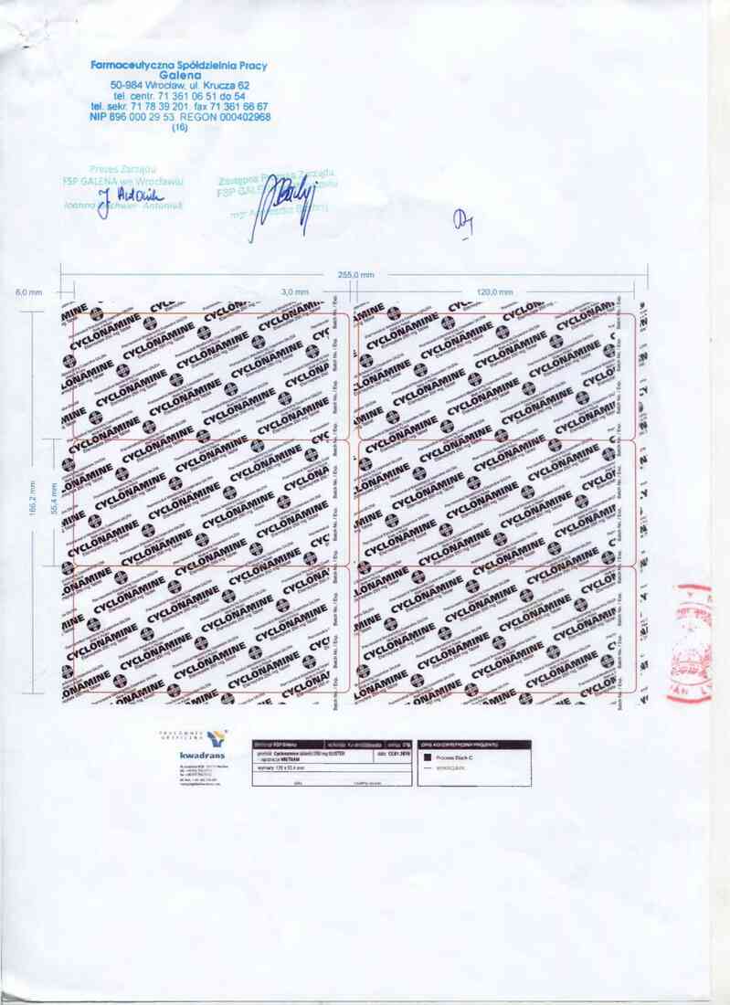 thông tin, cách dùng, giá thuốc Cyclonamine - ảnh 1