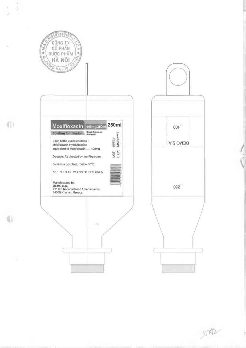 thông tin, cách dùng, giá thuốc Moxifloxacin 400mg/250ml Solution for Infusion - ảnh 1