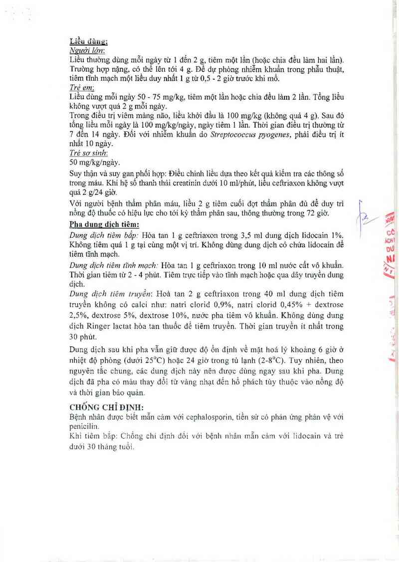 thông tin, cách dùng, giá thuốc Ilftriaxone injection 1g - ảnh 9