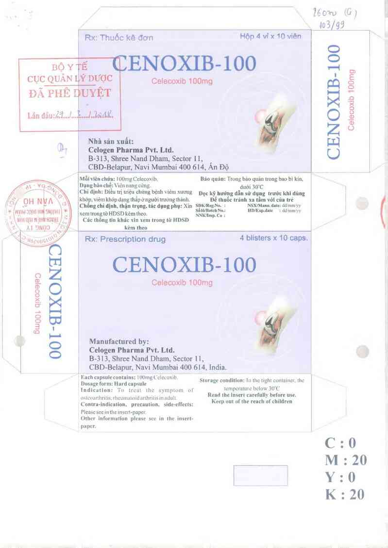 thông tin, cách dùng, giá thuốc Cenoxib 100 - ảnh 0