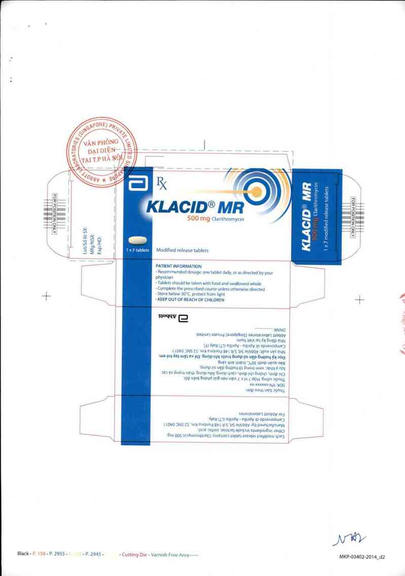 thông tin, cách dùng, giá thuốc Klacid MR - ảnh 1